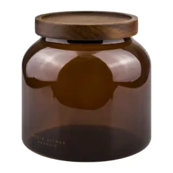 Luna burk med lock small 13 cm, Brown