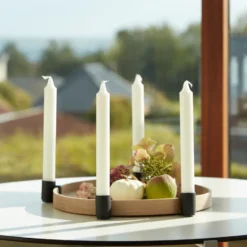 Luna maxi ljusstake, Ek-svart