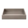 Lux lackad dekorationsbricka 19x19x3,5 cm, Warm grey