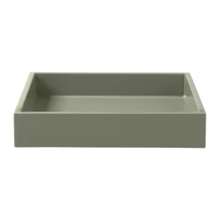 Lux lackad dekorationsbricka 19x19x3,5 cm, Sage
