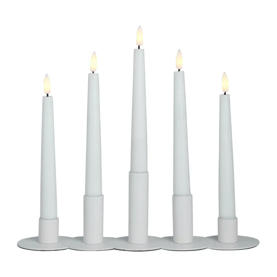 Lykke kombinerbar ljusstake inkl. 5 st LED-ljus, White