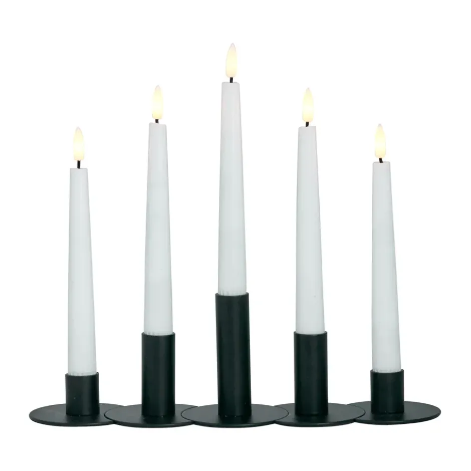 Lykke kombinerbar ljusstake inkl. 5 st LED-ljus, Black