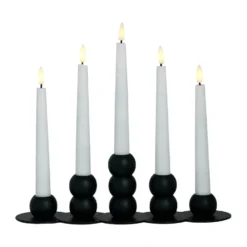 Lykke kombinerbar ljusstake inkl. 5 st LED-ljus, Black