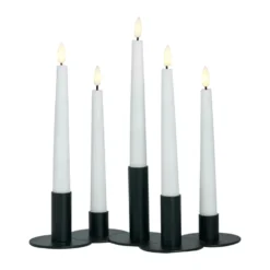Lykke kombinerbar ljusstake inkl. 5 st LED-ljus, Black