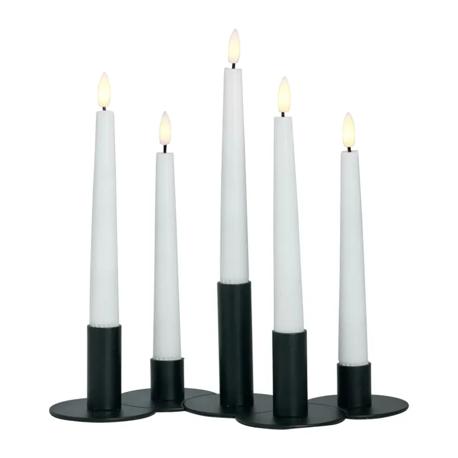 Lykke kombinerbar ljusstake inkl. 5 st LED-ljus, Black