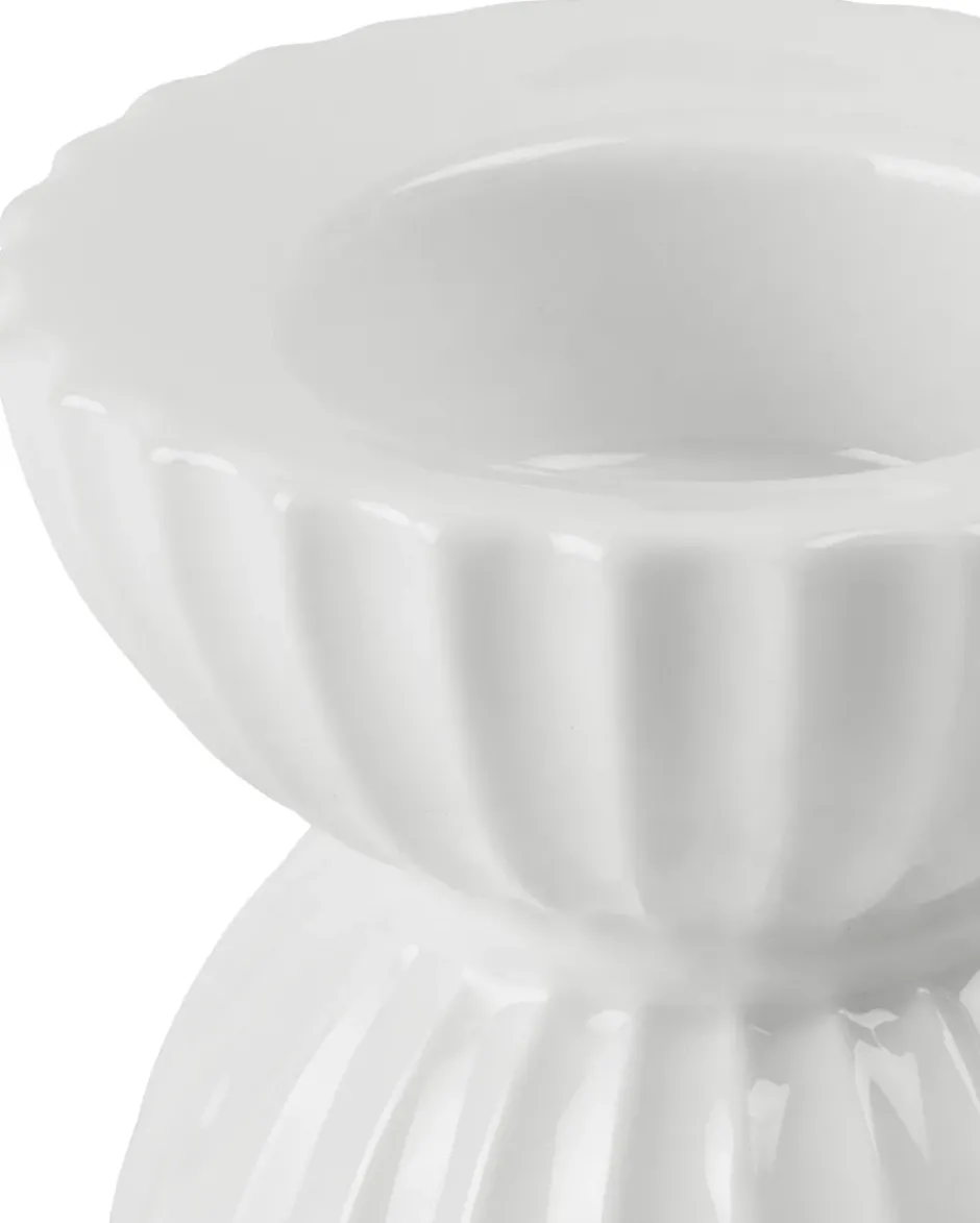 Lyngby Tura värmeljusstake Ø8 cm, Vit