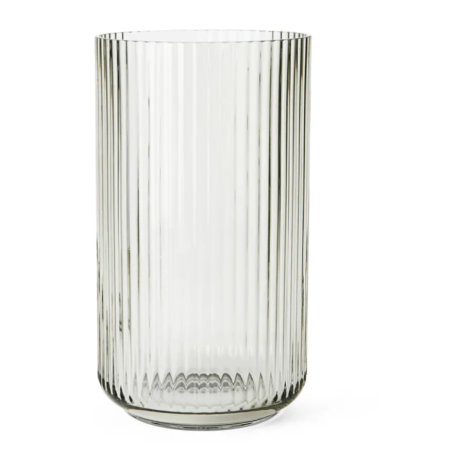 Lyngby vas glas smoke, 31 cm