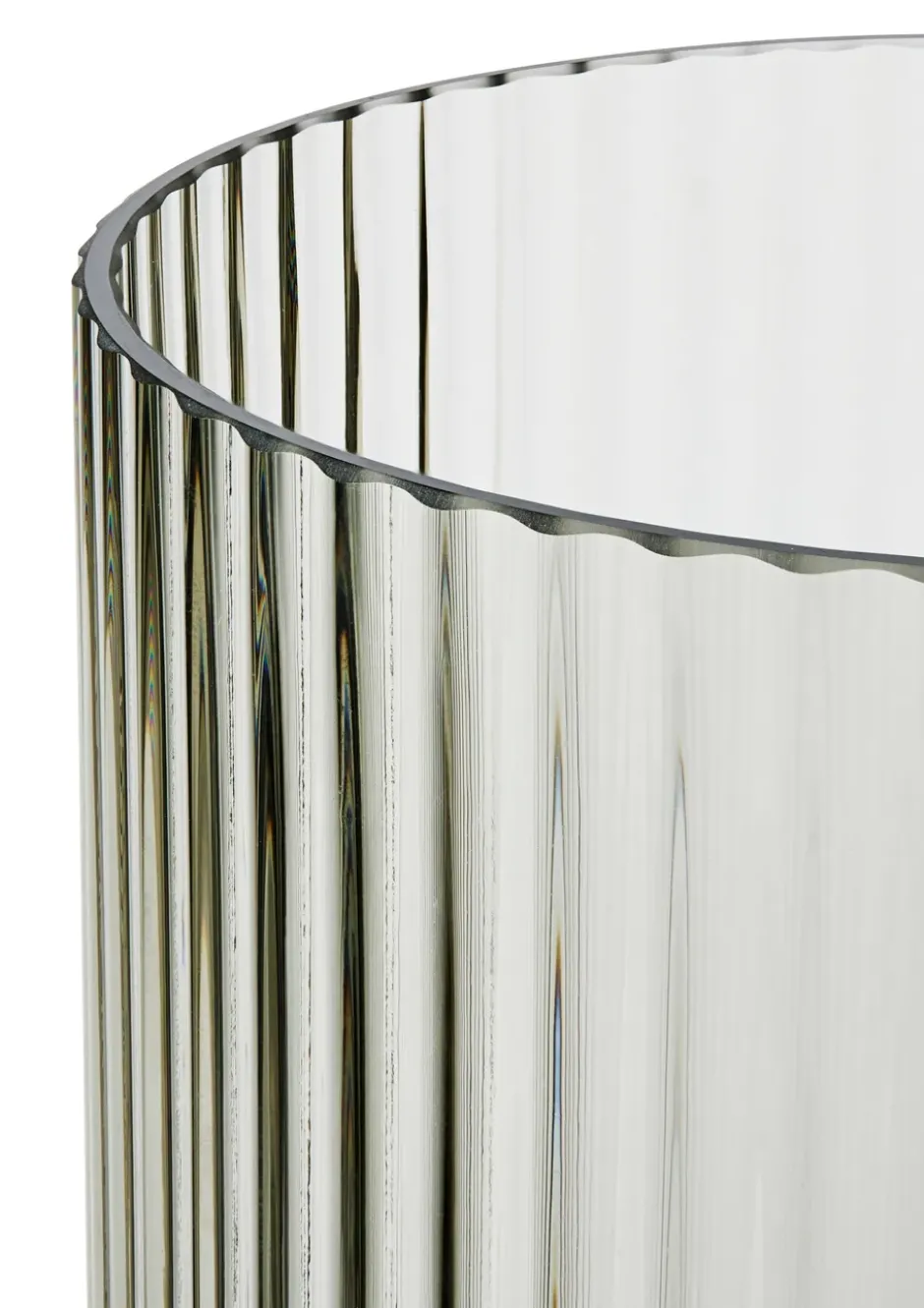 Lyngby vas glas smoke, 31 cm