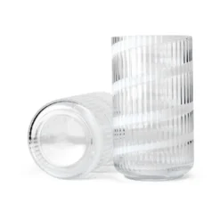 Lyngby Vas, White swirl, 25 cm