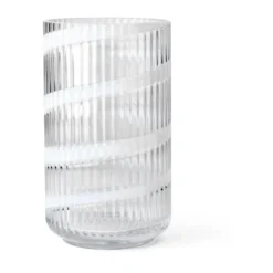 Lyngby Vas, White swirl, 25 cm