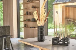 Lyst ljusstake 6 ljus, Svart