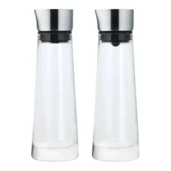 Macchiato set sockerkar och mjölkkanna, Glas-rostfritt stål