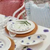 Madelen Möllard Pansy serveringsfat, Blue, Small, 22,5 cm