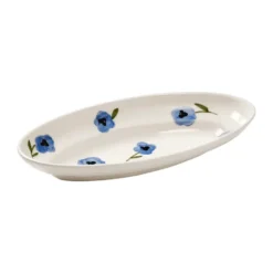 Madelen Möllard Pansy serveringsfat, Blue, Small, 22,5 cm