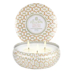 Maison Blanc 3-wick Tin doftljus 40 timmar, Italian Bellini