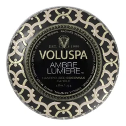 Maison Noir Mini Tin doftljus 25 timmar, Ambre Lumiere