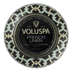 Maison Noir Mini Tin doftljus 25 timmar, French Linen