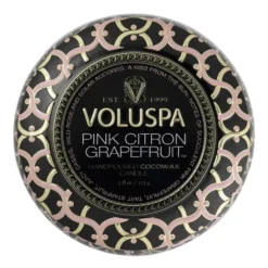 Maison Noir Mini Tin doftljus 25 timmar, Pink Citron Grapefruit