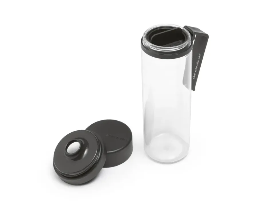 Make & Take vattenflaska med sil 0,5 L, Mörkgrå