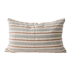 Malva kuddfodral 40x60 cm, Grå-roströd
