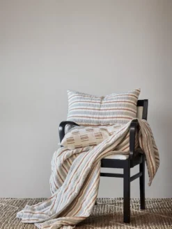 Malva kuddfodral 40x60 cm, Grå-roströd