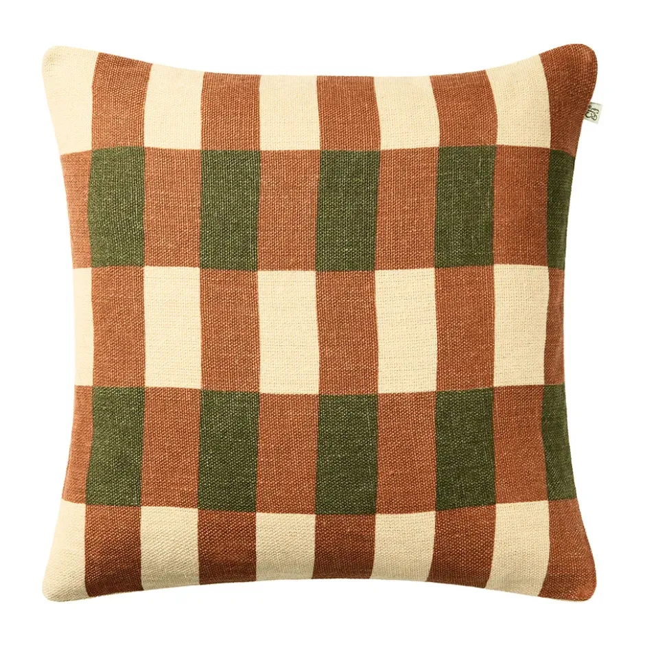 Marari kuddfodral, Apricot Orange-Cactus Green, 50x50 cm