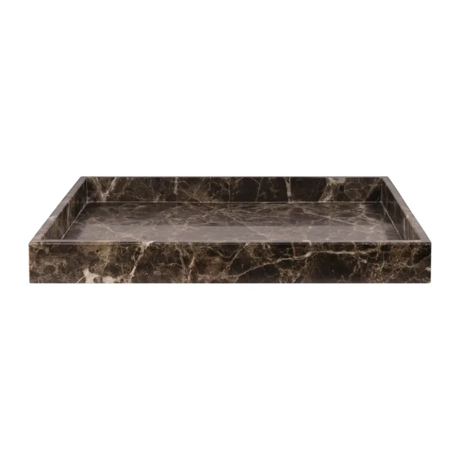 Marble dekorationsbricka large 30x40 cm, Brown
