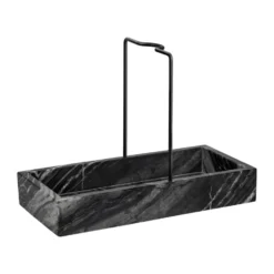 Marble diskbänksorganiserare 12x23,5 cm, Black-grey