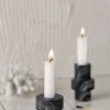Marble ljusstake 5 cm, Grå