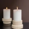 Marble ljusstake för blockljus 6,5 cm, Sand
