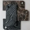 Marble serveringsbricka large 18x38 cm, Black-grey