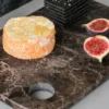 Marble serveringsbricka medium 20x30 cm, Brown