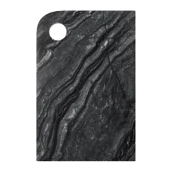 Marble serveringsbricka medium 20x30 cm, Black-grey