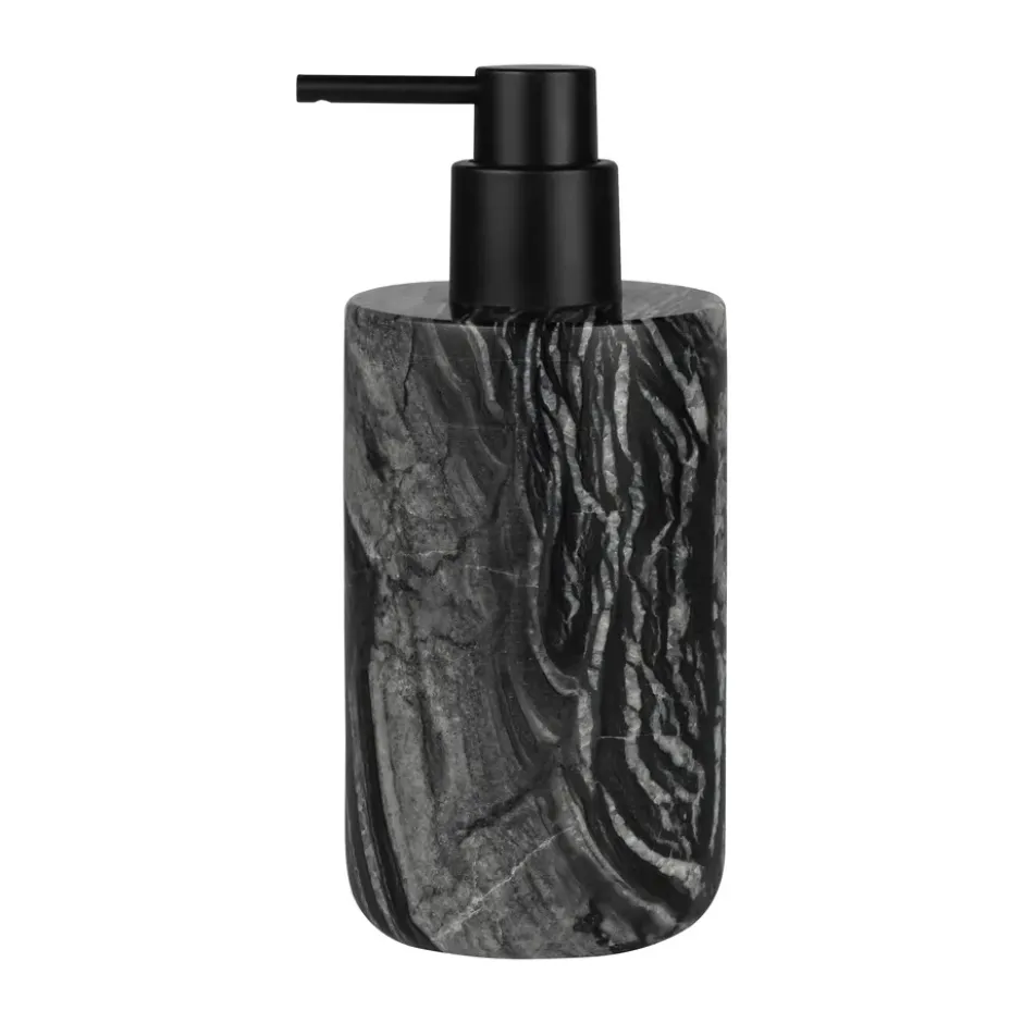 Marble tvålpump 17,5 cm, Svart-grå