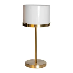 Marcel bordslampa 55 cm, Mässing-vit
