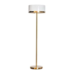 Marcel golvlampa 150 cm, Mässing-vit