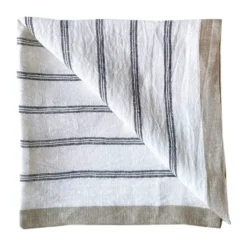 Maya linneservett 50x50 cm, Navy Stripe