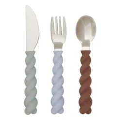 Mellow barnbestickset 3 delar, PaleMint-Choko-IceBlue