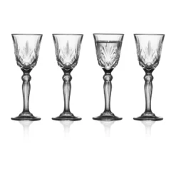 Melodia snapsglas på fot 5 cl 4-pack, Clear