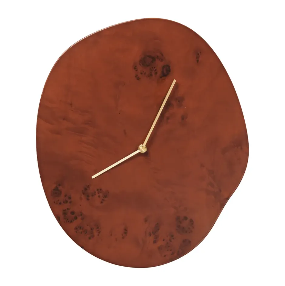 Melt väggklocka 28x33 cm, Dark stained burl
