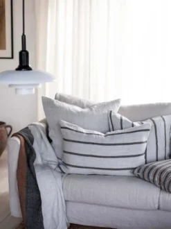 Melvin kuddfodral 40x60 cm, Taupe stripe
