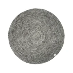 Merino Matta rund, granit, 200 cm