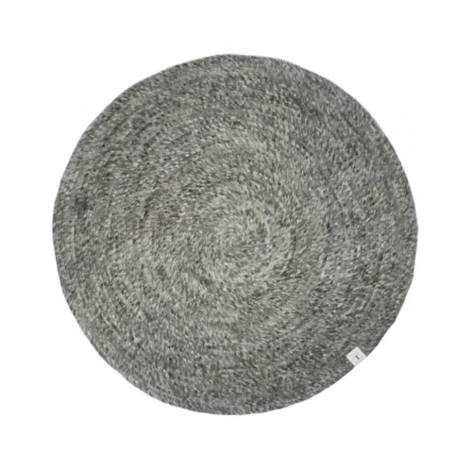 Merino Matta rund, granit, 200 cm