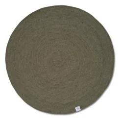 Merino ullmatta rund Ø160 cm, Dark green