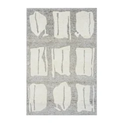Millinge ullmatta, Ivory-grey, 170x240 cm