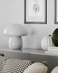 Mira Mushroom bordslampa 30 cm, Vit