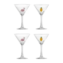 Misa cocktailglas 17 cl 4 delar, Clear-flamingo, clear-pineapple