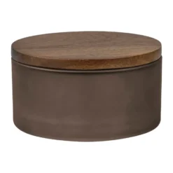 Modest burk med lock Ø10,5 cm, Walnut