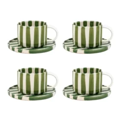 Monica kopp med fat 4-pack - Grön