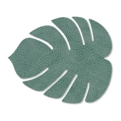 Monstera Leaf Hippo glasunderlägg, Pastellgrön